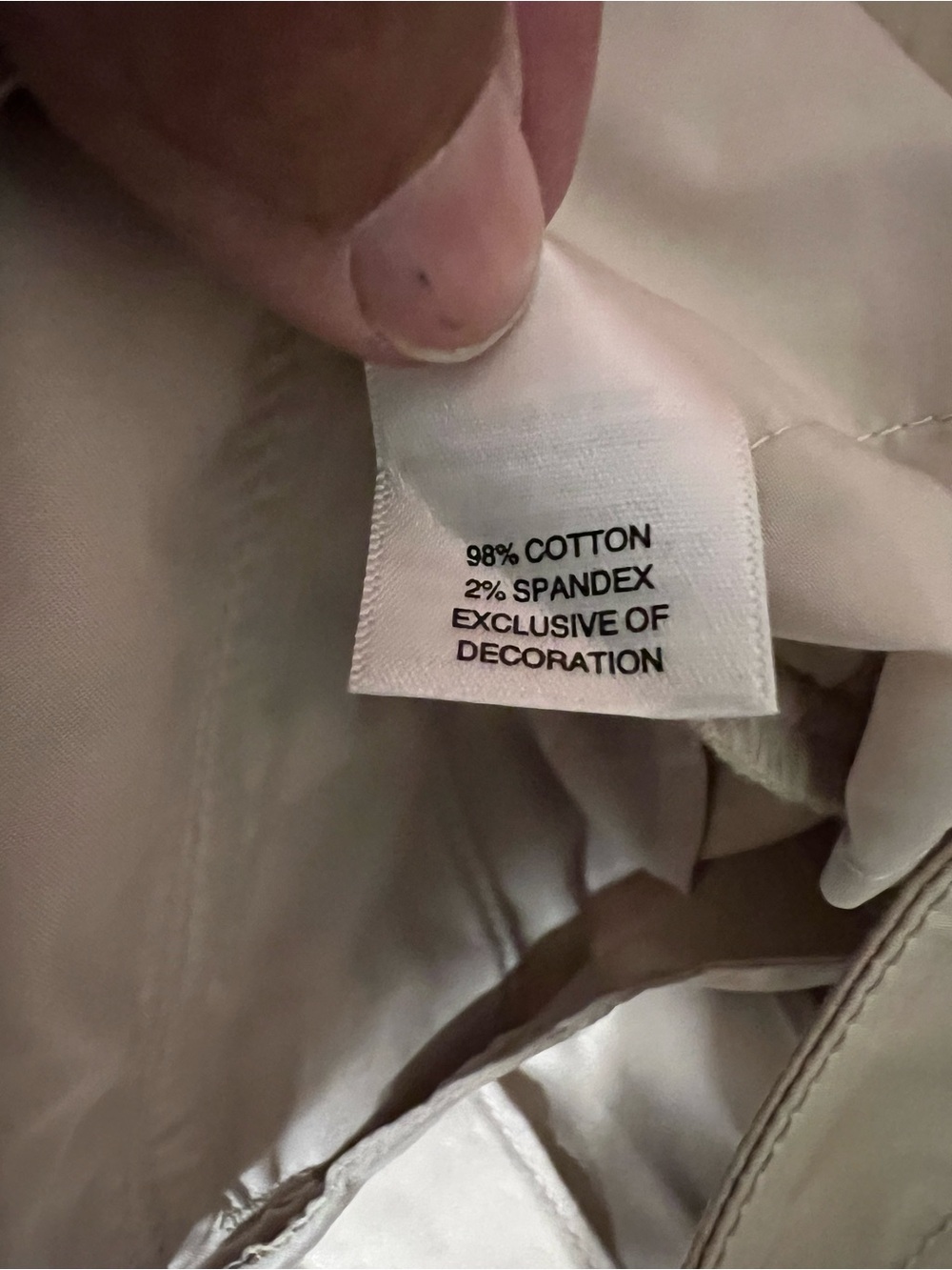 White House Black Market Cream Crop Pants Size 12 - Picture 6 of 7